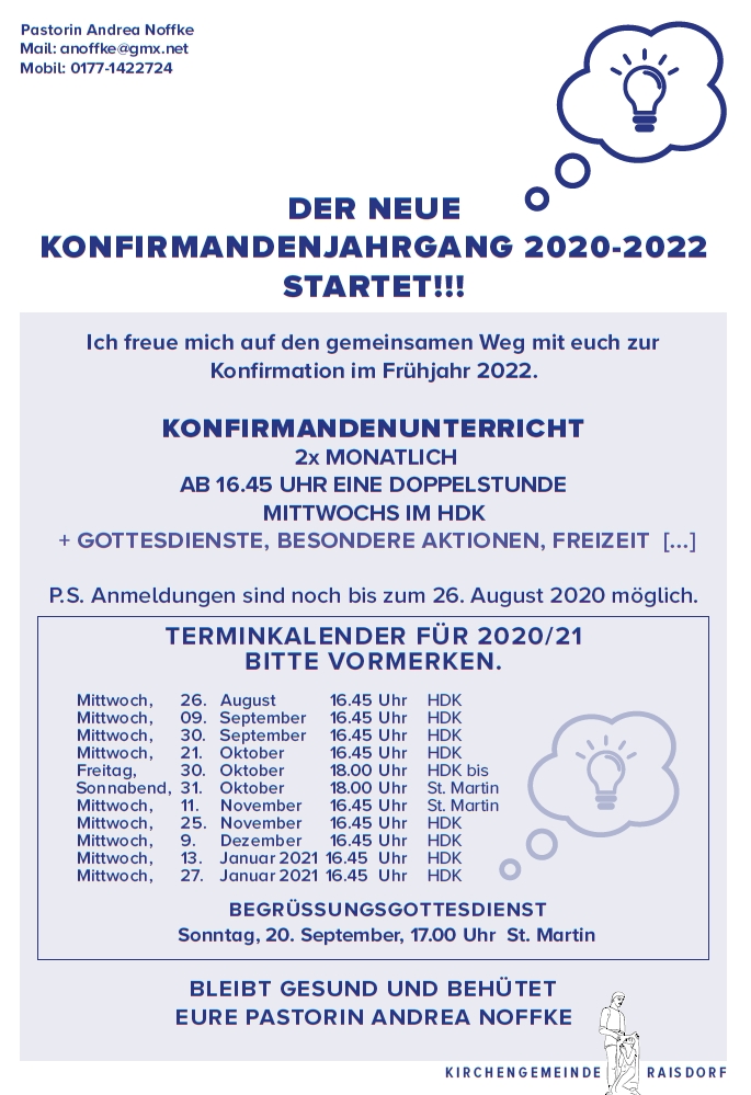 Konfirmationstermine