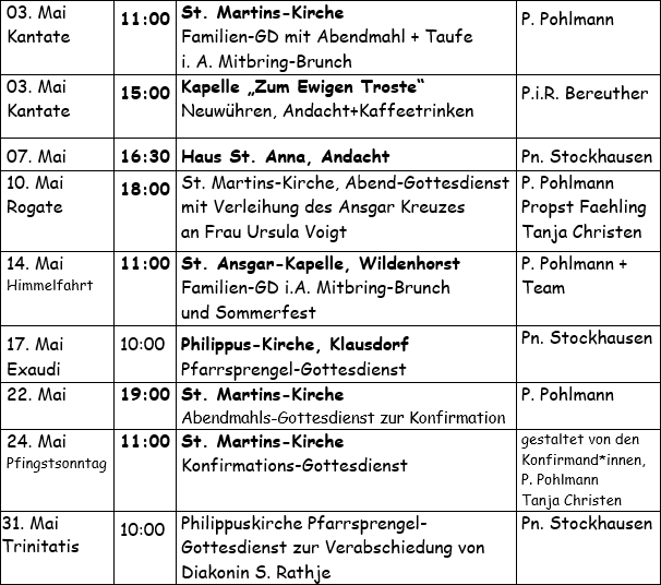 Gottesdienste